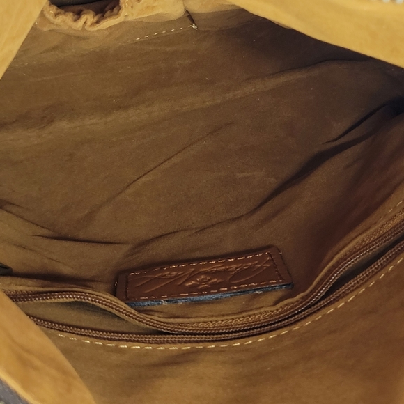 Patricia Nash Valerie Fold Over Wristlet Brown Leather Purse Clutch has strap - Picture 11 of 16